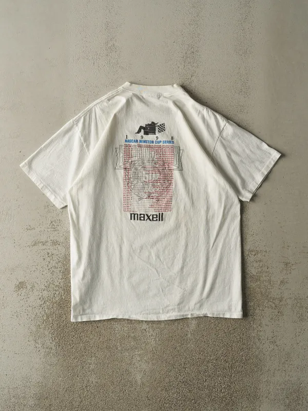 Vintage 98' White Maxell Nascar Winston Cup Tee (L/XL) sold by Rebalance Vintage