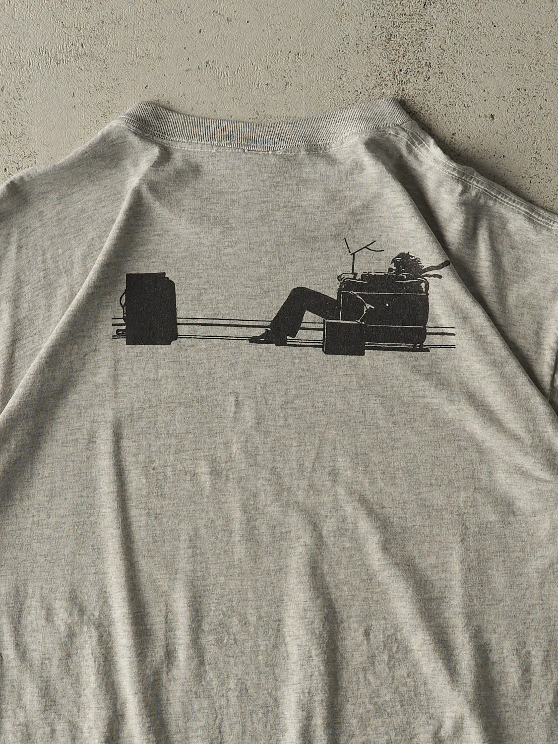 Vintage 90s Heather Grey Maxell Logo Tee (L/XL) sold by Rebalance Vintage product image thumbnail 4
