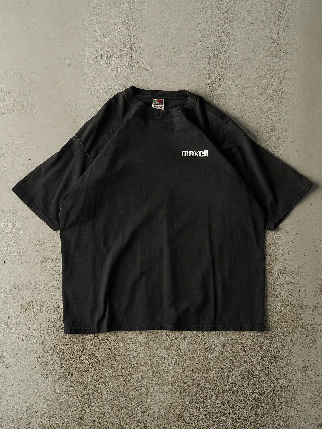 Vintage Y2K Black Maxell Y2K Logo Tee (XL) sold by Rebalance Vintage product image thumbnail 2