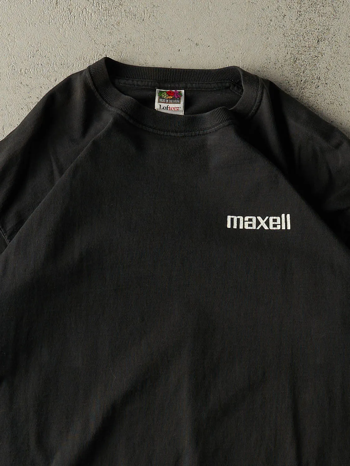 Vintage Y2K Black Maxell Y2K Logo Tee (XL) sold by Rebalance Vintage product image thumbnail 3
