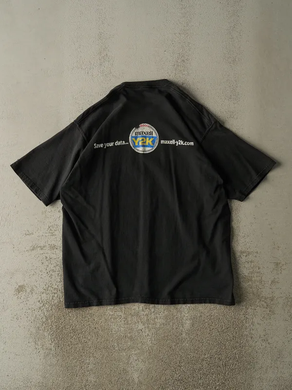 Vintage Y2K Black Maxell Y2K Logo Tee (XL) sold by Rebalance Vintage