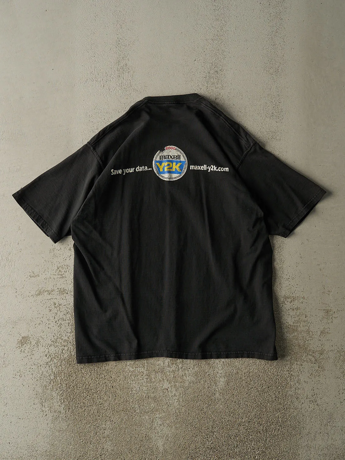 Vintage Y2K Black Maxell Y2K Logo Tee (XL) sold by Rebalance Vintage