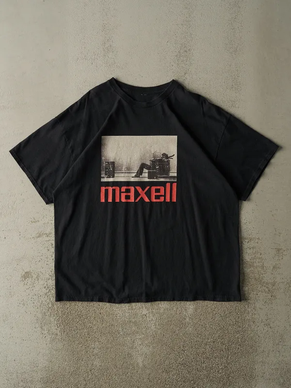 Vintage 90s Black Maxell Logo Tee (XL/XXL) sold by Rebalance Vintage