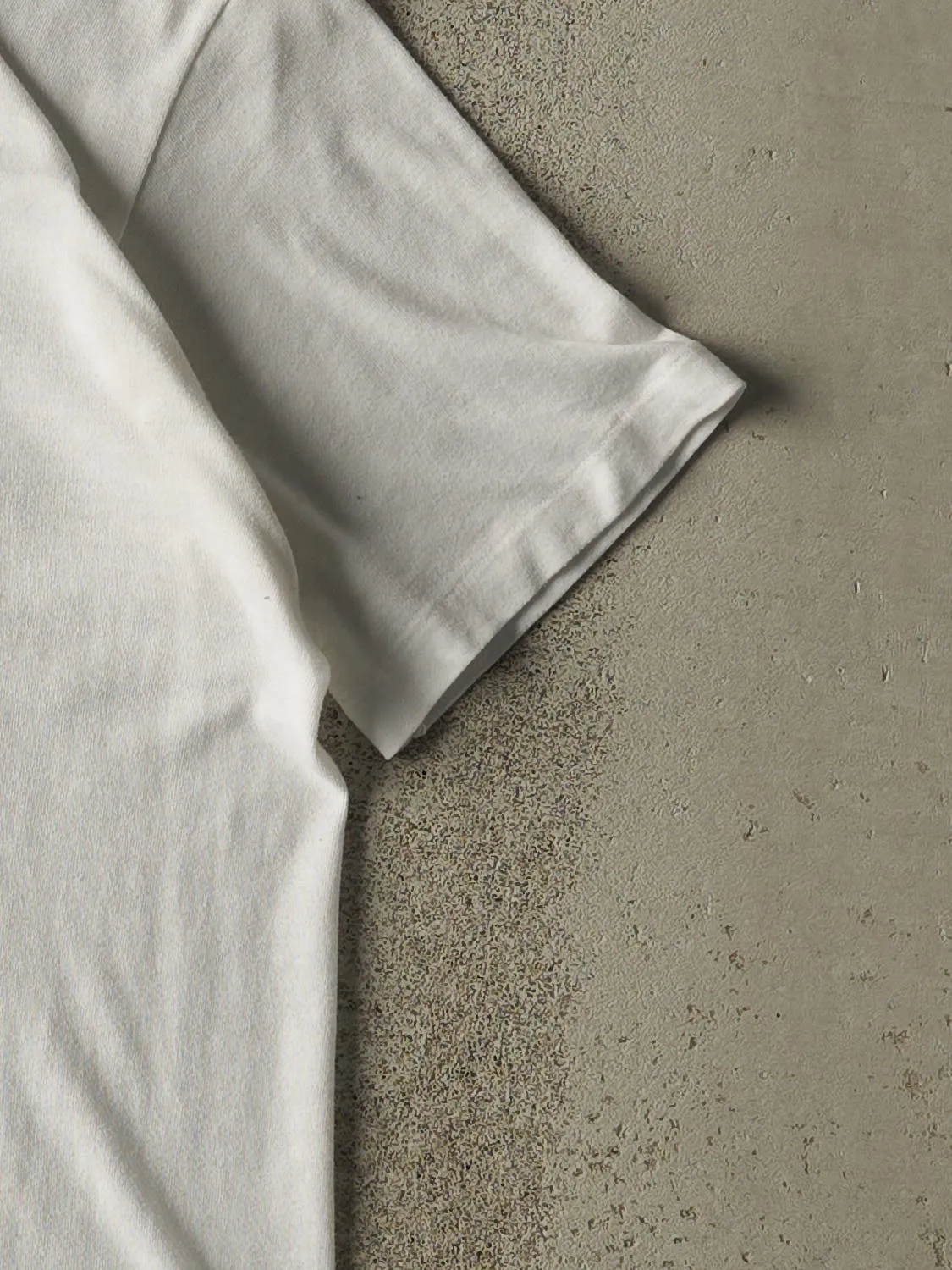 Vintage 80s White Blank Single Stitch Tee (S/M) sold by Rebalance Vintage product image thumbnail 4