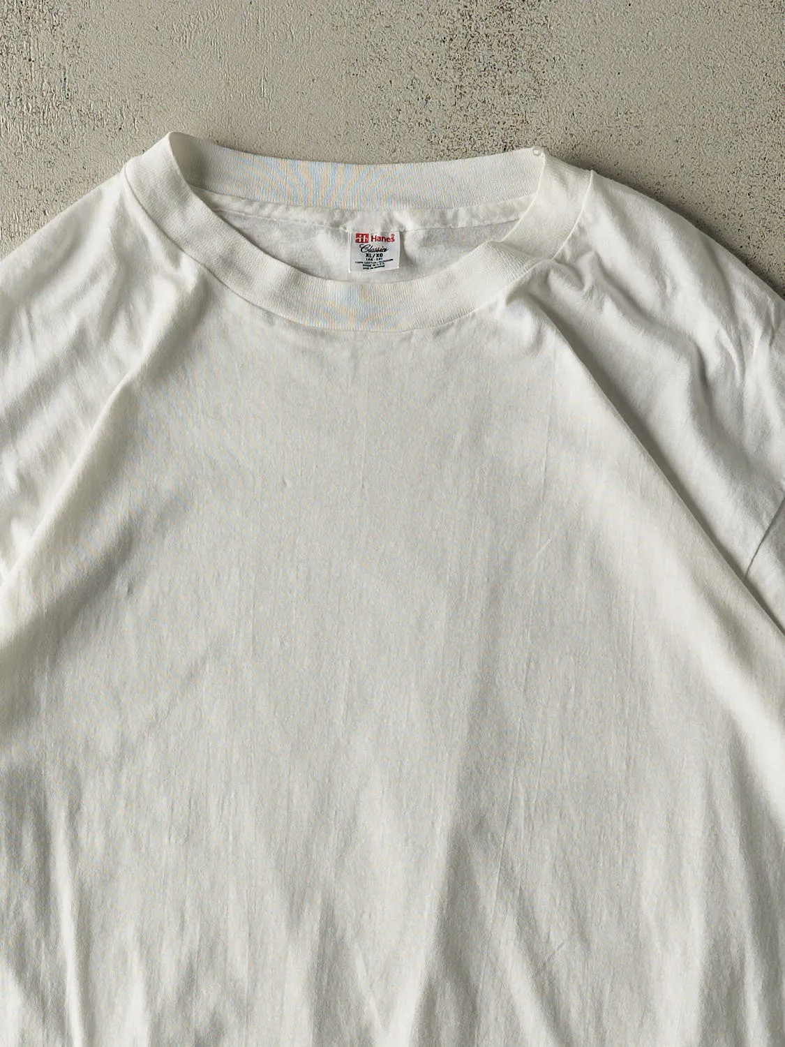 Vintage 90s White Blank Tee (XL) sold by Rebalance Vintage product image thumbnail 2