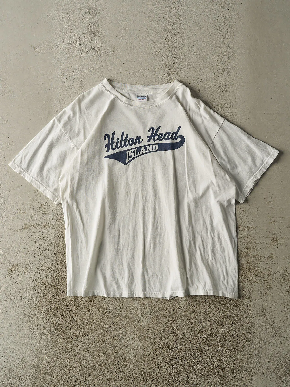 Vintage 90s White Hilton Head Island Tee (L/XL) sold by Rebalance Vintage