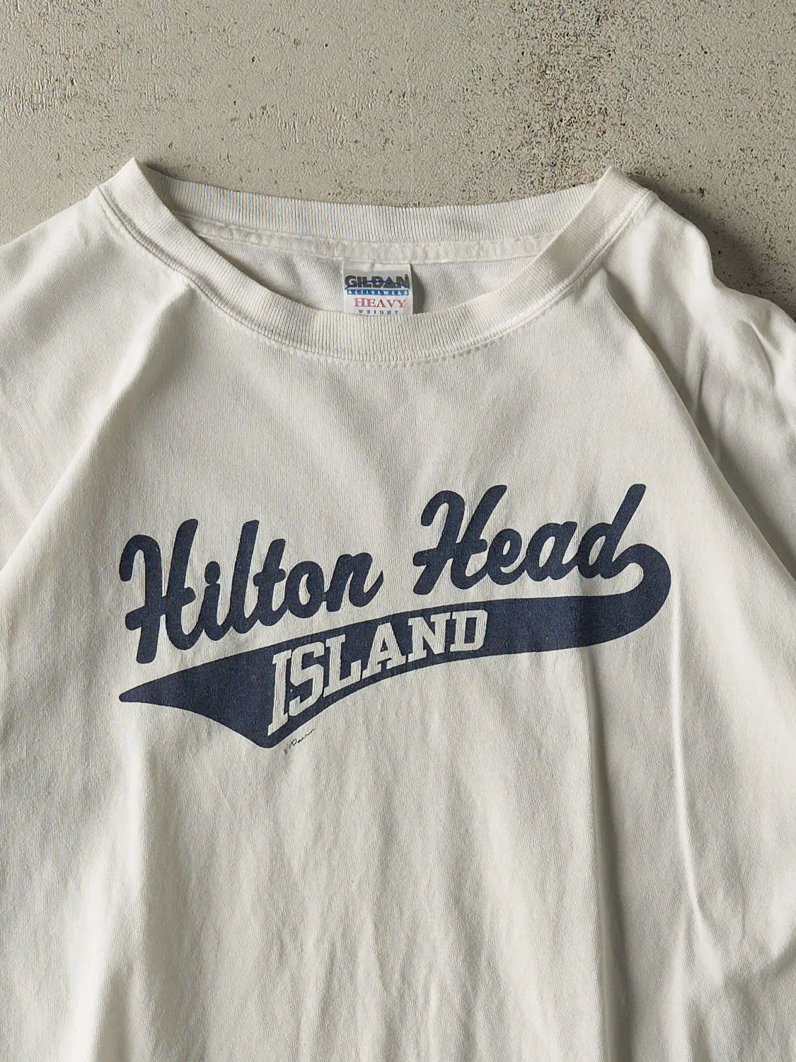 Vintage 90s White Hilton Head Island Tee (L/XL) sold by Rebalance Vintage product image thumbnail 2