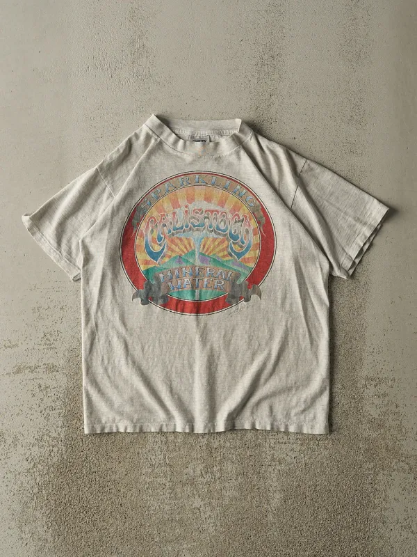 Vintage 91' Grey Calistoga Water Tee (S/M) sold by Rebalance Vintage