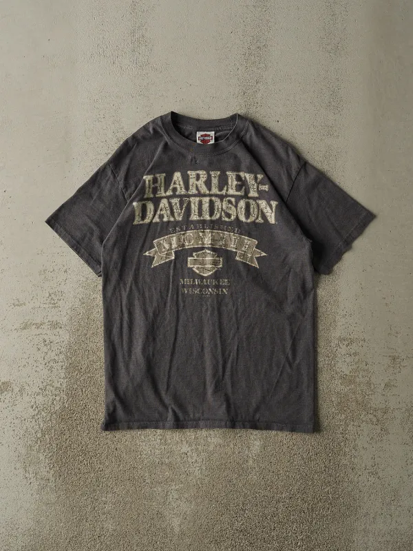 Vintage 12' Charcoal Grey Harley Davidson Milwaukee WI Tee (S/M) sold by Rebalance Vintage