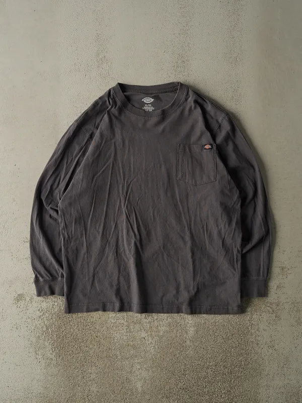 Vintage Y2K Charcoal Grey Dickies Blank Pocket Long Sleeve (XL) sold by Rebalance Vintage