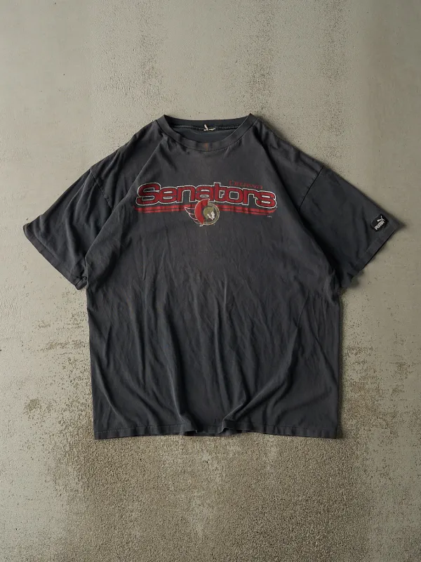 Vintage 90s Faded Black Ottawa Senators Tee (XL) sold by Rebalance Vintage