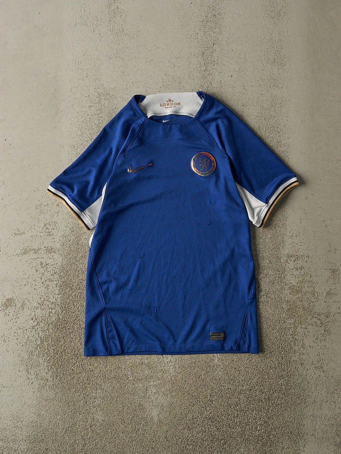 Vintage Y2K Blue Nike Chelsea Soccer Jersey (S/M) sold by Rebalance Vintage