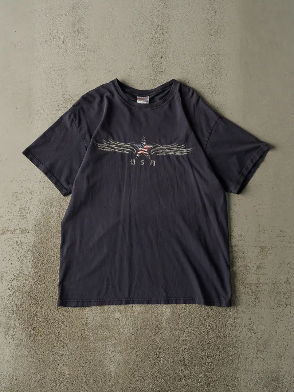Vintage Y2K Navy Blue USA Tee (M/L) sold by Rebalance Vintage