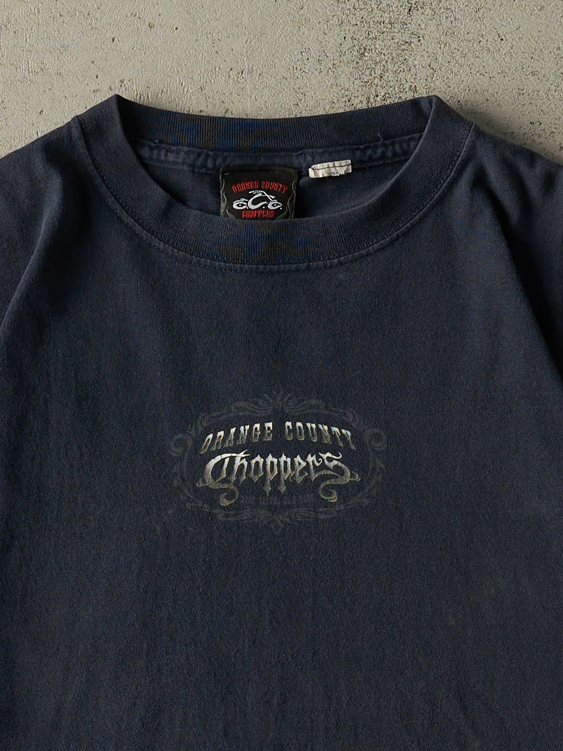 Vintage Y2K Navy Blue Orange County Choppers Tee (L/XL) sold by Rebalance Vintage product image thumbnail 3