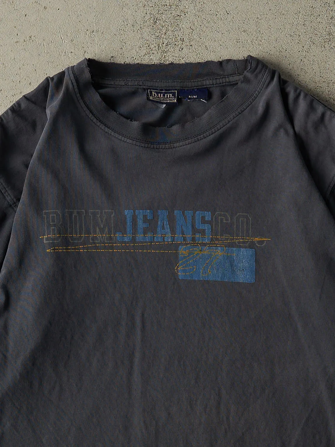 Vintage 90s Navy Blue BUM Jeans Co Tee (M) sold by Rebalance Vintage product image thumbnail 2