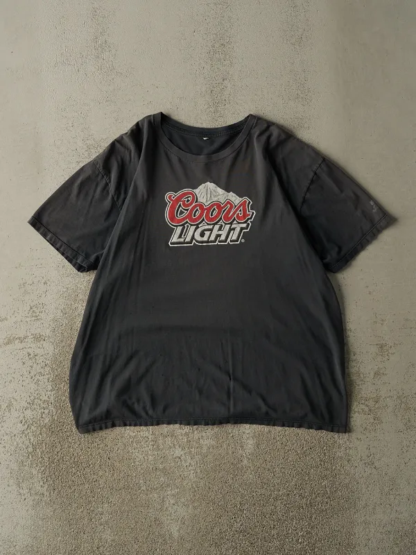 Vintage Y2K Faded Black Coors Light Tee (L/XL) sold by Rebalance Vintage