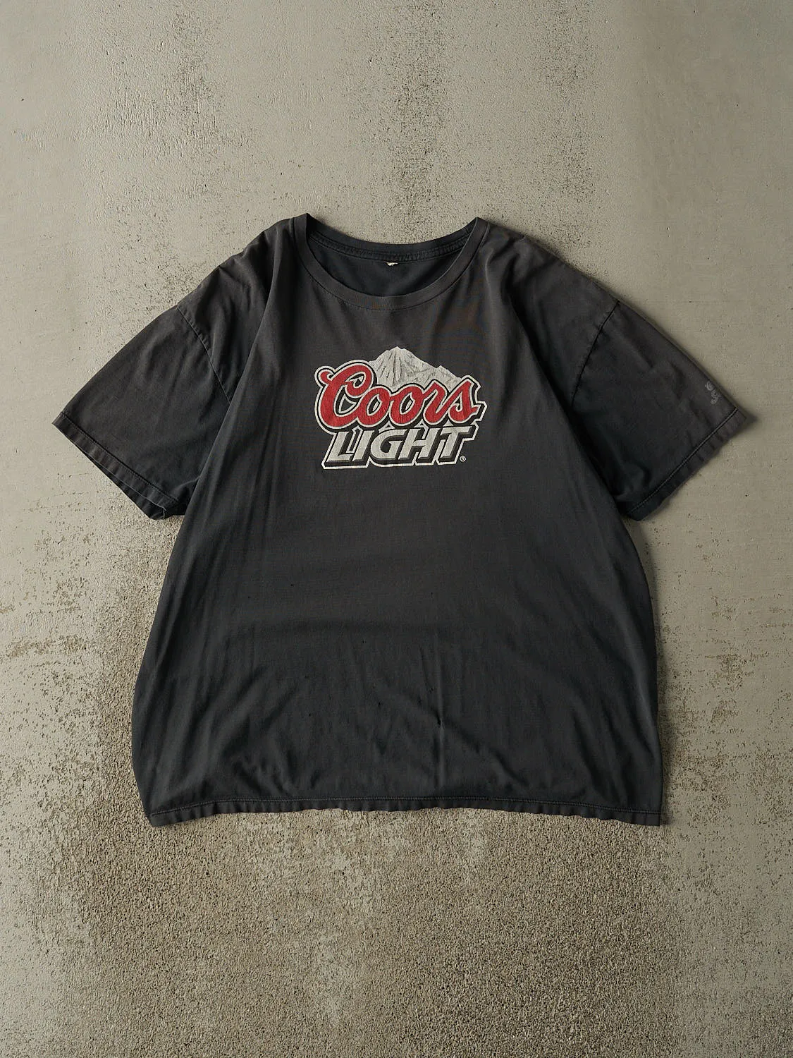 Vintage Y2K Faded Black Coors Light Tee (L/XL) sold by Rebalance Vintage