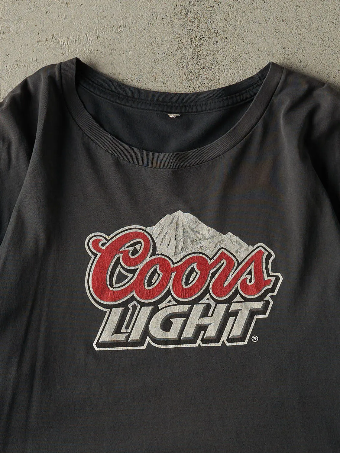 Vintage Y2K Faded Black Coors Light Tee (L/XL) sold by Rebalance Vintage product image thumbnail 2