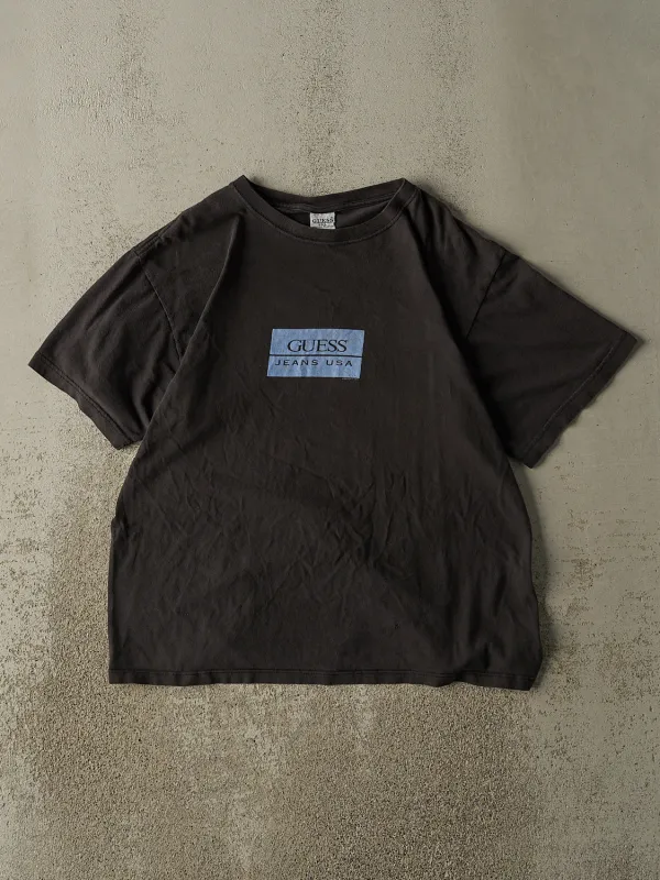 Vintage 90s Faded Black Guess Jeans USA Tee (L/XL) sold by Rebalance Vintage