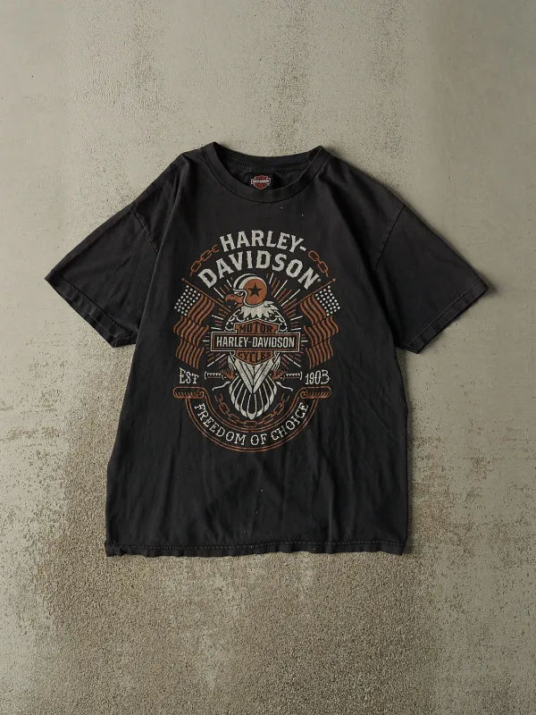 Vintage 17' Faded Black Harley Davidson Bloomingdale IL Tee (M/L) sold by Rebalance Vintage