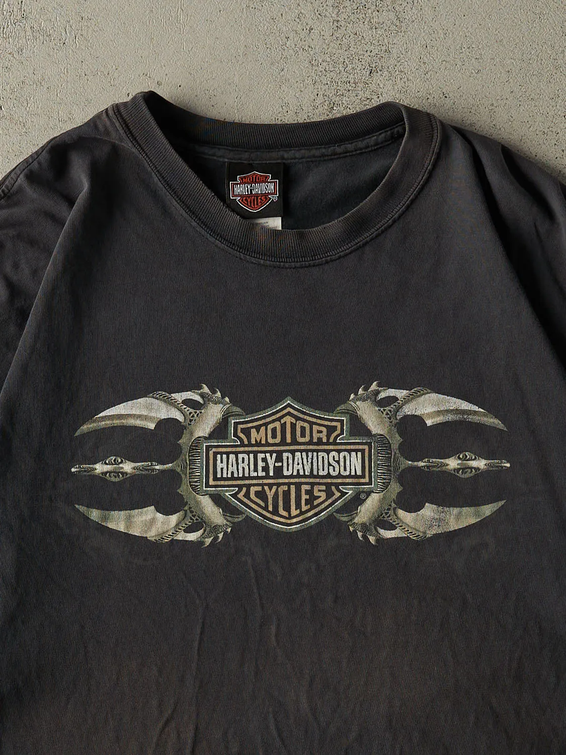 Vintage 04' Faded Black Harley Davidson Rapid City, SD Tee (XL/XXL) sold by Rebalance Vintage product image thumbnail 3