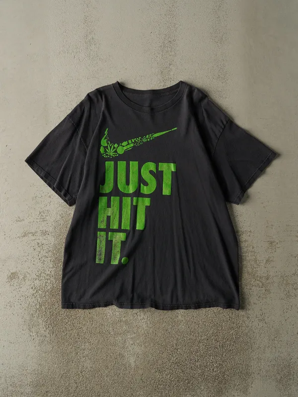 Vintage Y2K Faded Black "Just Hit It" Tee (XL) sold by Rebalance Vintage