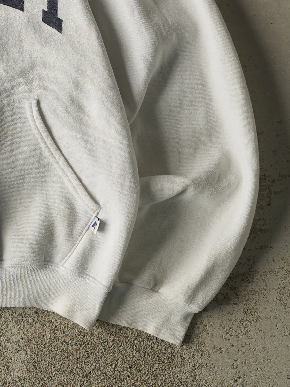 Vintage Y2K White Russell Athletic Kelsey Hoodie (S) sold by Rebalance Vintage product image thumbnail 4