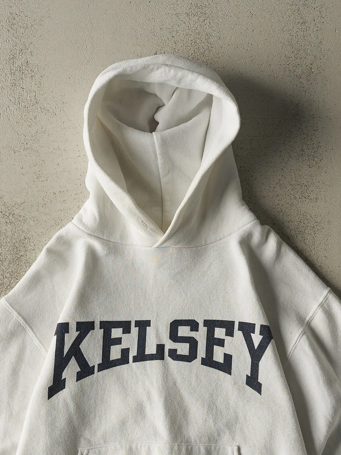 Vintage Y2K White Russell Athletic Kelsey Hoodie (S) sold by Rebalance Vintage product image thumbnail 2