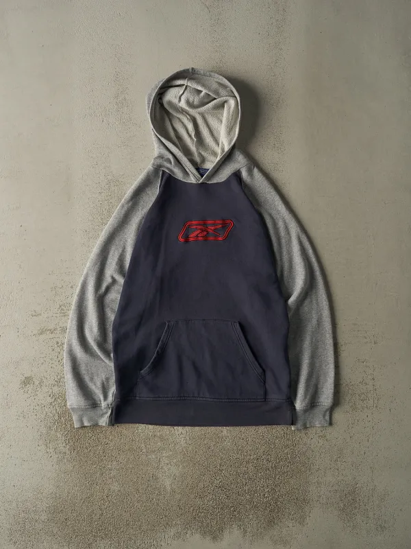 Vintage Y2K Grey & Navy Reebok Embroidered Hoodie (M/L) sold by Rebalance Vintage