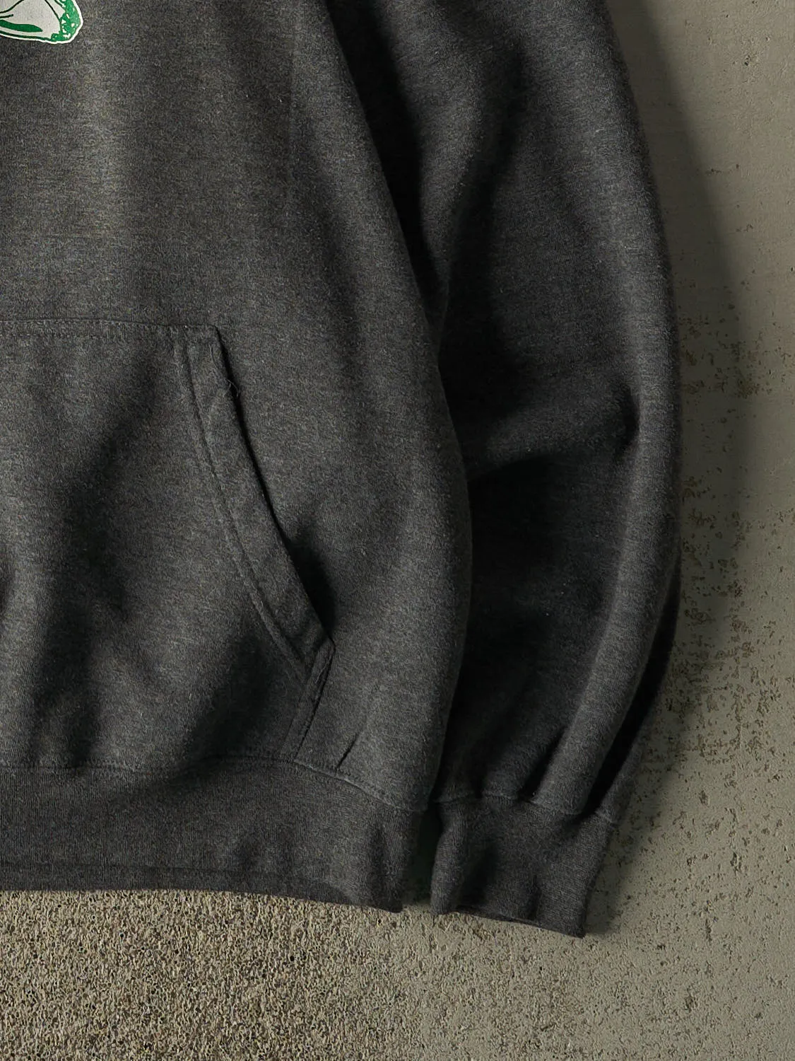 Vintage 90s Charcoal Grey "Lets Roll" Hoodie (XL/XXL) sold by Rebalance Vintage product image thumbnail 4