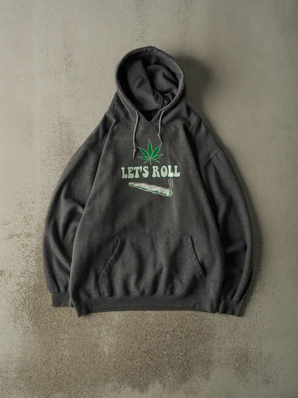 Vintage 90s Charcoal Grey "Lets Roll" Hoodie (XL/XXL) sold by Rebalance Vintage