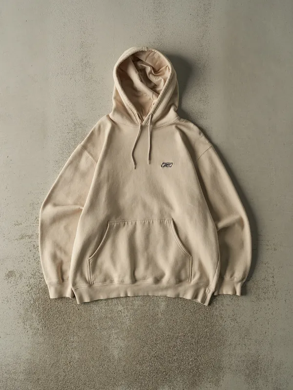 Vintage 90s Beige Reebok Embroidered Hoodie (L/XL) sold by Rebalance Vintage