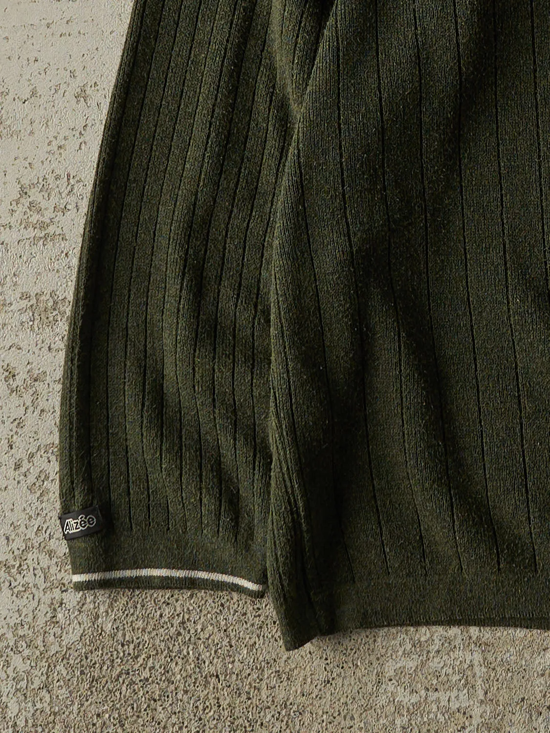 Vintage Y2K Green Striped Knit Pullover (XL) sold by Rebalance Vintage product image thumbnail 3
