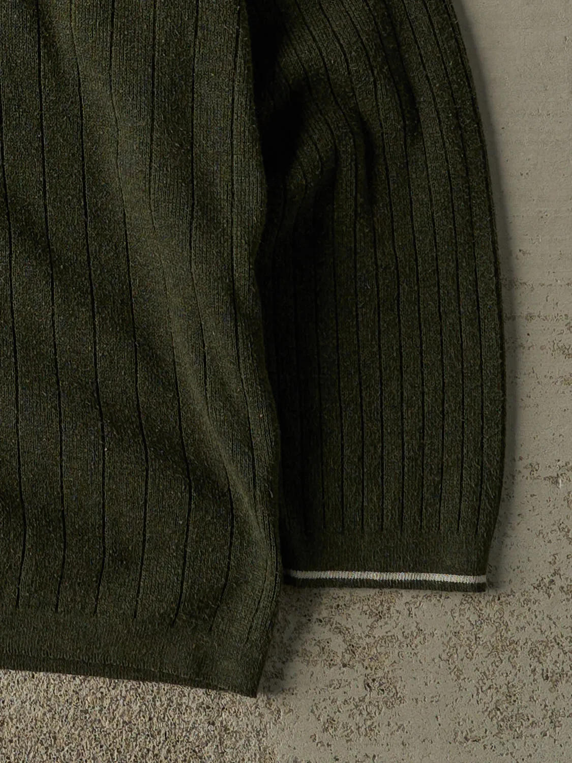 Vintage Y2K Green Striped Knit Pullover (XL) sold by Rebalance Vintage product image thumbnail 4