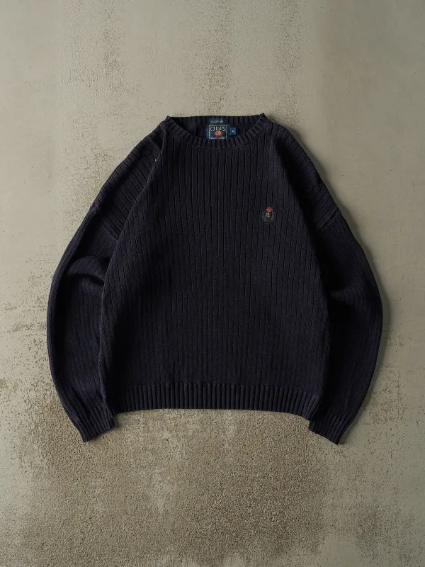 Vintage 80s Navy Blue Chaps Ralph Lauren Embroidered Knit (XL/XXL) sold by Rebalance Vintage