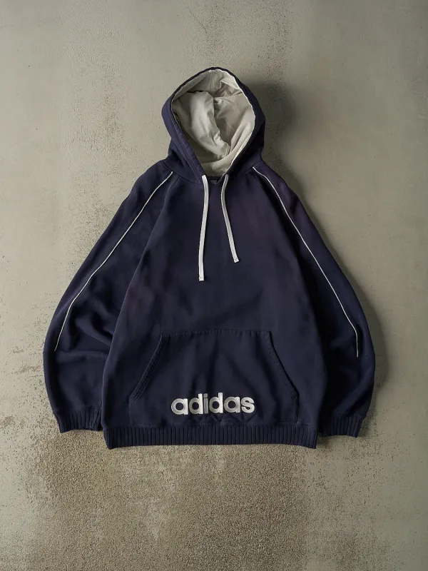 Vintage Y2K Navy Blue Adidas Embroidered Hoodie (XL/XXL) sold by Rebalance Vintage