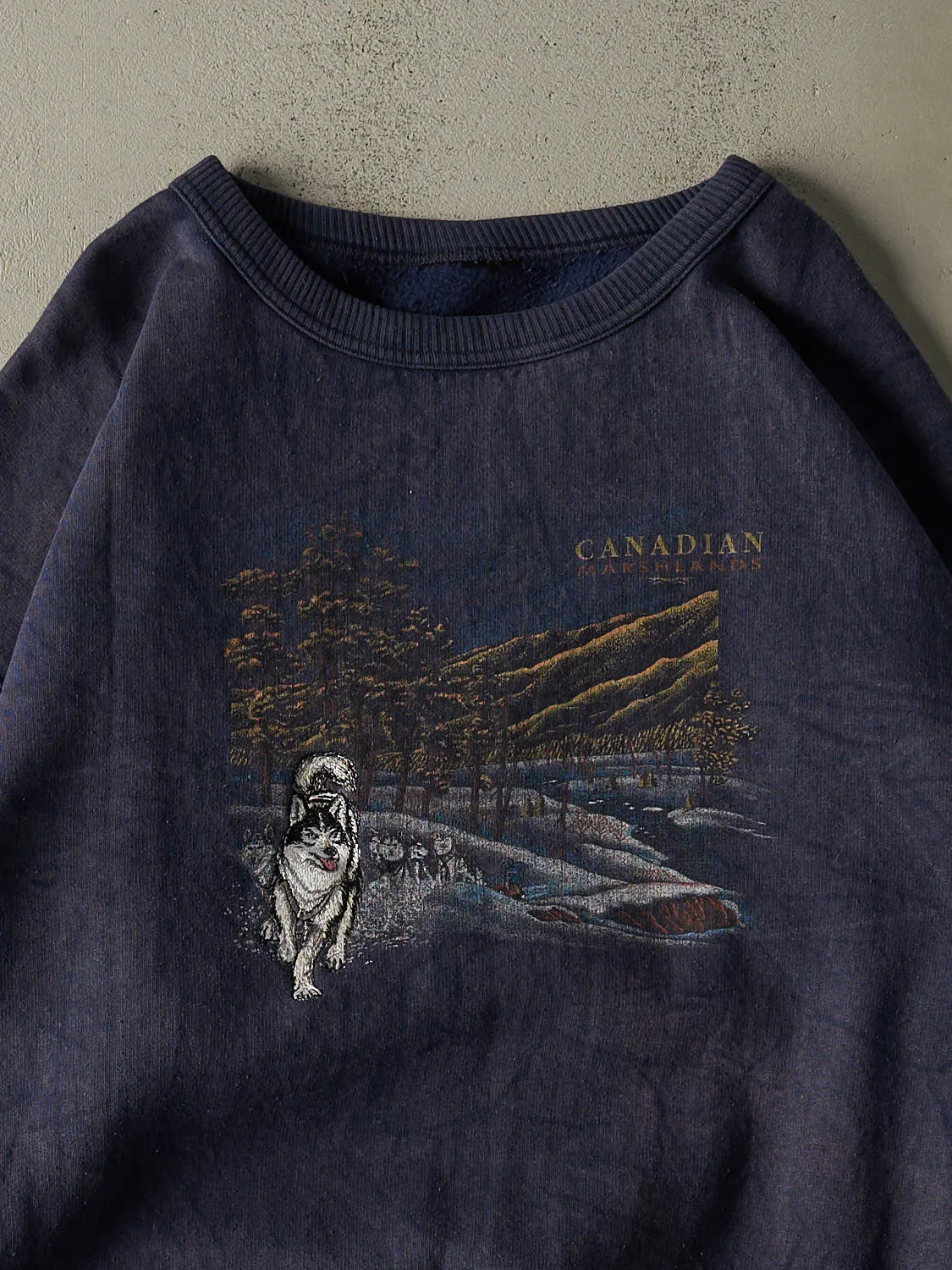 Vintage 90s Navy Blue Canadian Marshlands Embroidered Crewneck (XXL/XXXL) sold by Rebalance Vintage product image thumbnail 2