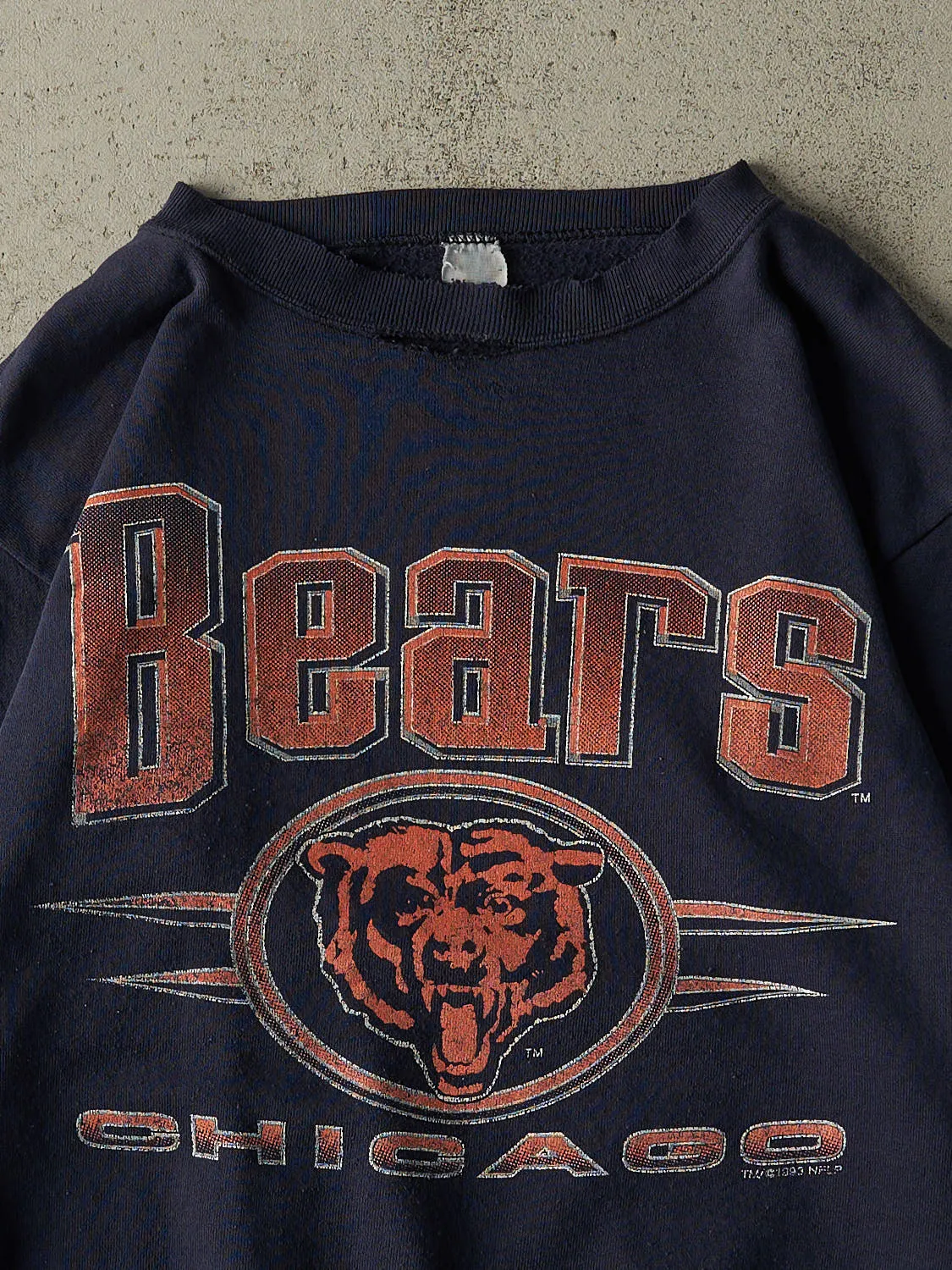 Vintage 93' Navy Blue Chicago Bears Crewneck (M) sold by Rebalance Vintage product image thumbnail 2