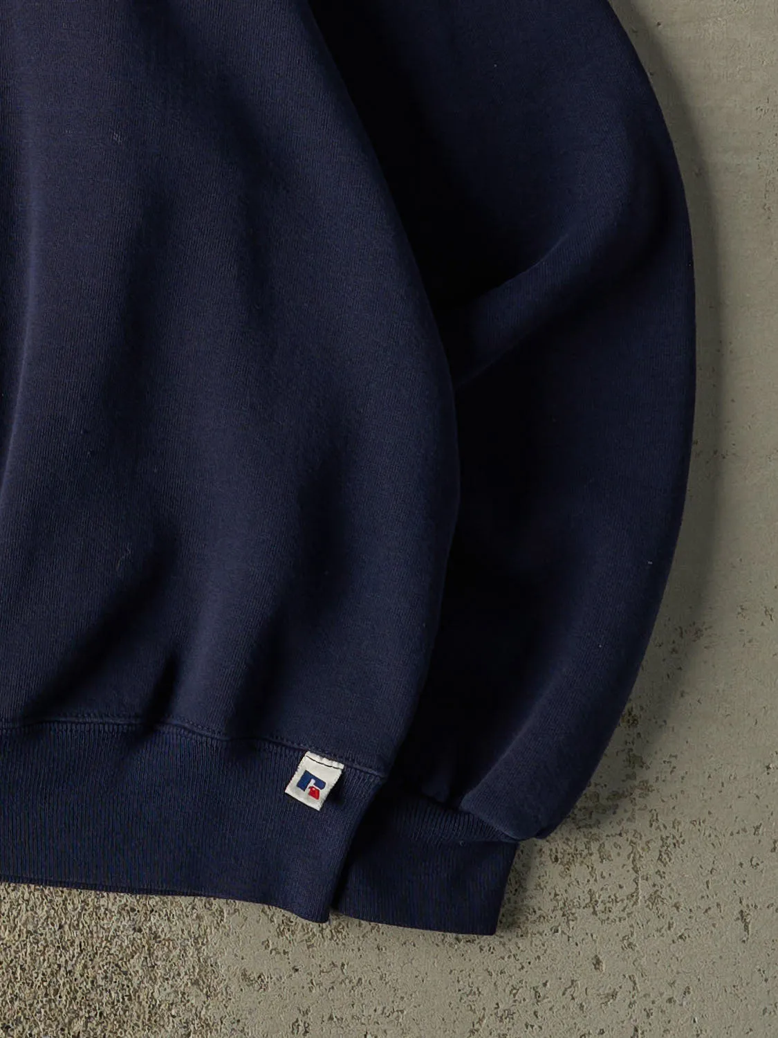 Vintage 90s Navy Blue Russell Athletic Blank Crewneck (XL) sold by Rebalance Vintage product image thumbnail 4