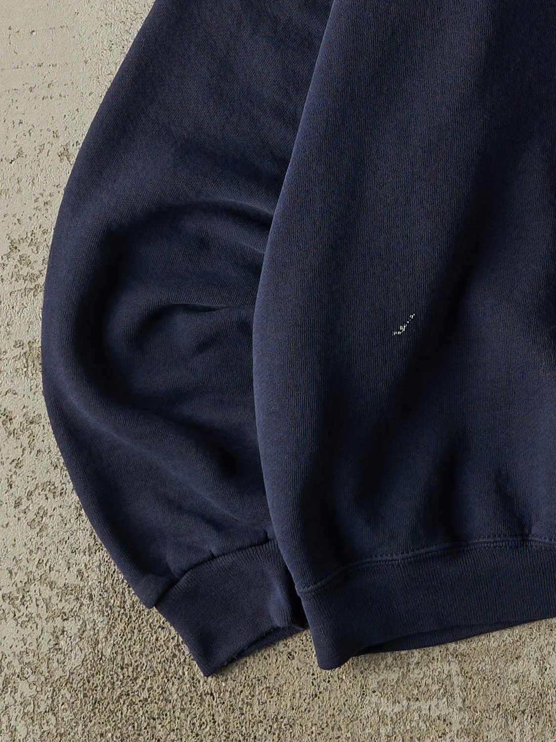 Vintage Y2K Navy Blue Russell Athletic Blank Crewneck (L/XL) sold by Rebalance Vintage product image thumbnail 3