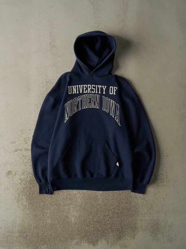 Vintage 90s Navy Blue Russell Athletic University of Northern Iowa Hoodie (L/XL) sold by Rebalance Vintage