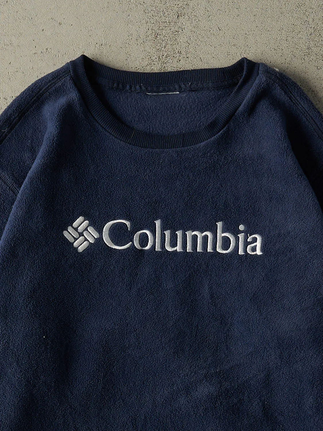Vintage Y2K Navy Blue Columbia Embroidered Long Sleeve Fleece (XL) sold by Rebalance Vintage product image thumbnail 2