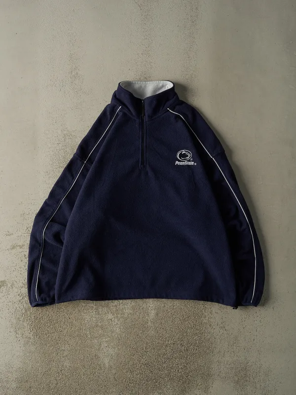 Vintage Y2K Navy Blue Penn State University Embroidered Quarter ZIp Fleece (XL/XXL) sold by Rebalance Vintage