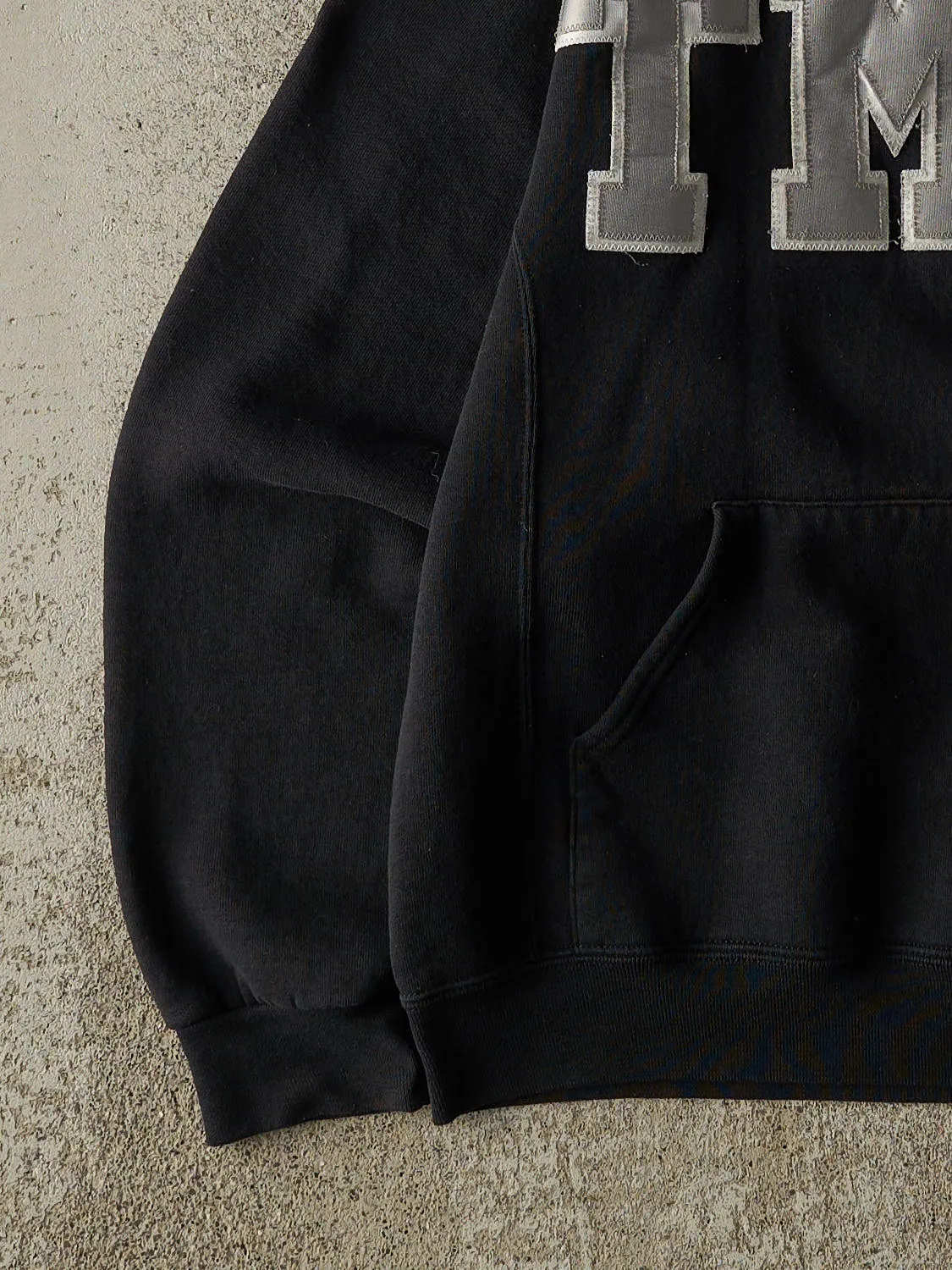 Vintage Y2K Black Russell Athletic TMSS Hoodie (S/M) sold by Rebalance Vintage product image thumbnail 3