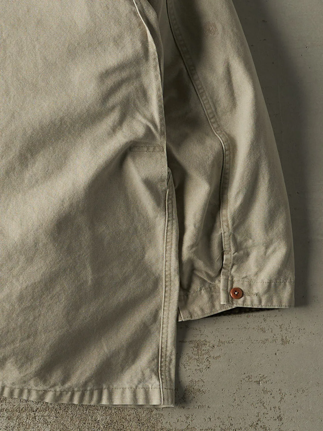 Vintage 90s Beige LL Bean Flannel Lined Chore Jacket (XXL) sold by Rebalance Vintage product image thumbnail 4