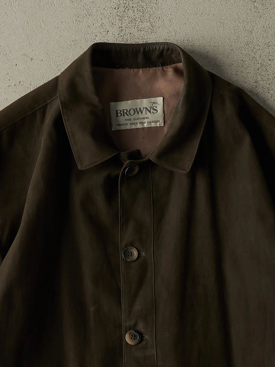 Vintage 90s Green Lightweight Suede Blazer Jacket (XL/XXL) sold by Rebalance Vintage product image thumbnail 2