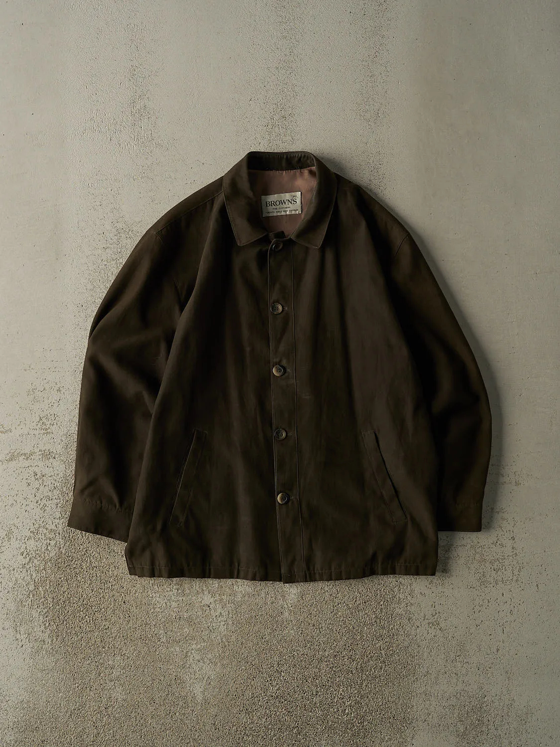 Vintage 90s Green Lightweight Suede Blazer Jacket (XL/XXL) sold by Rebalance Vintage