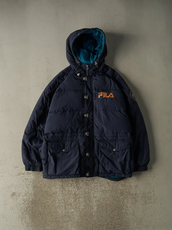 Vintage 90s Navy Blue Fila Puffer Jacket (XXL) sold by Rebalance Vintage