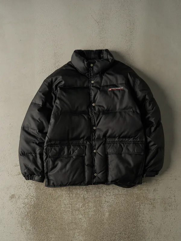 Vintage 90s Black Polo Jeans Puffer Jacket (XL/XXL) sold by Rebalance Vintage