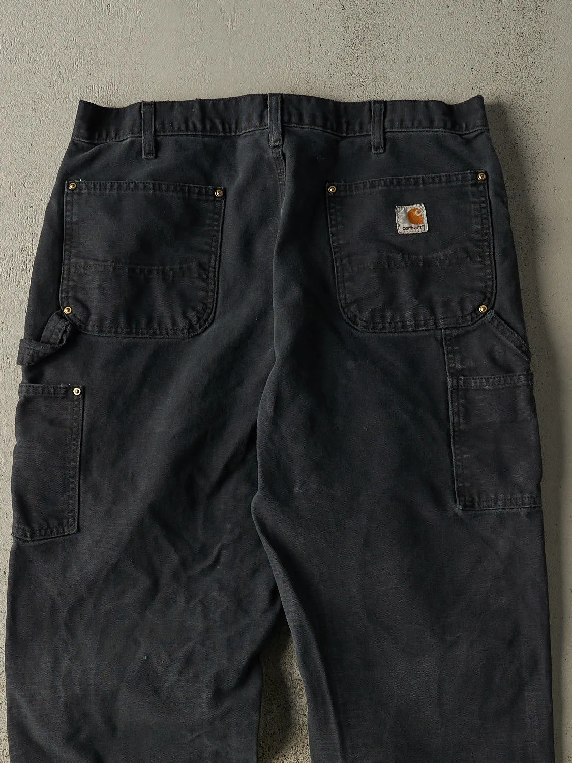 Vintage Y2K Faded Black Carhartt Double Knee Carpenter Pants (35x32.5) sold by Rebalance Vintage product image thumbnail 4